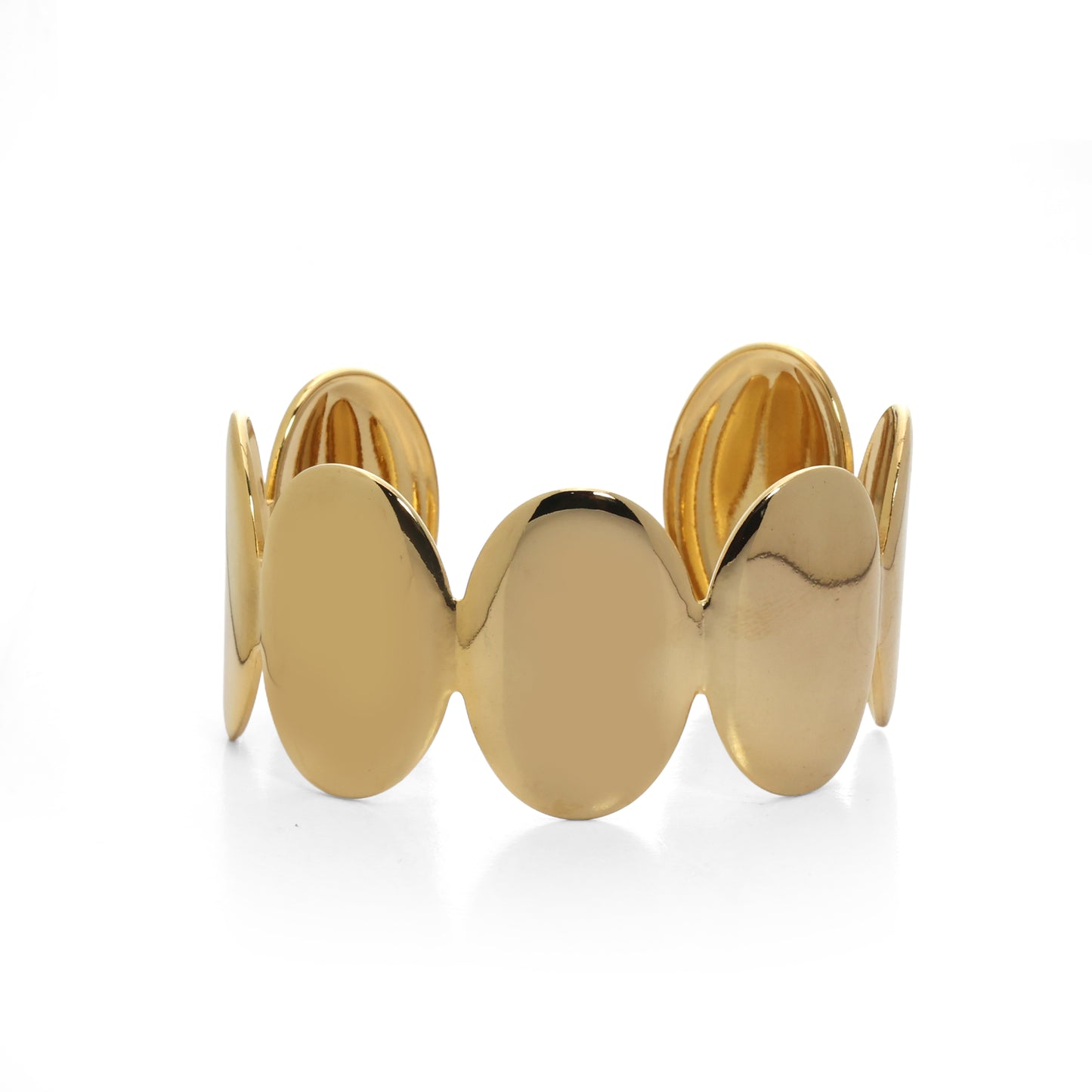 Gold-Plated Disc Statement Bracelet