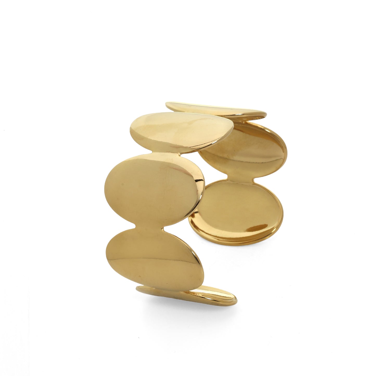 Gold-Plated Disc Statement Bracelet