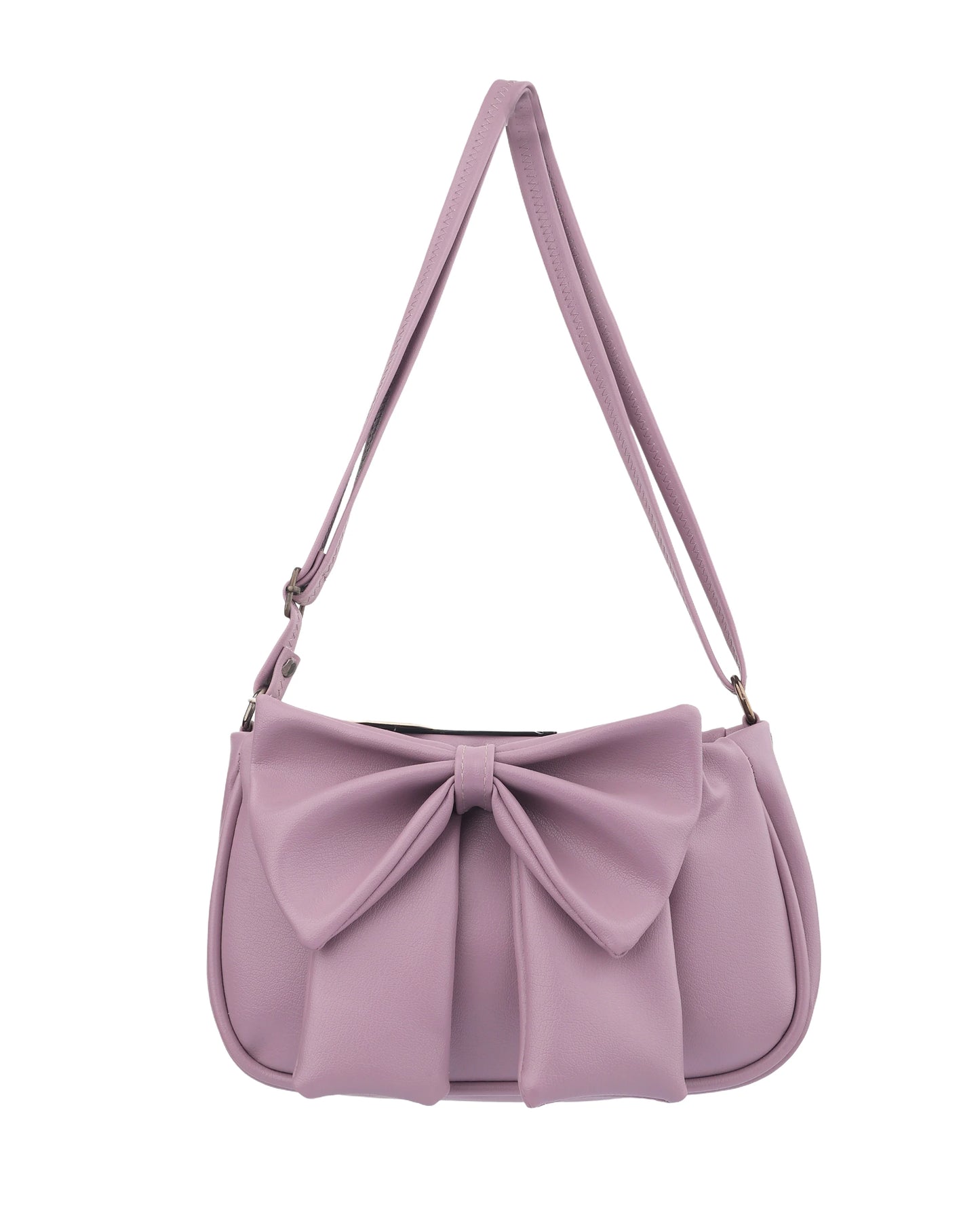 Chic Bow Accent Shoulder Bag – Stylish Faux Leather Handbag for Women