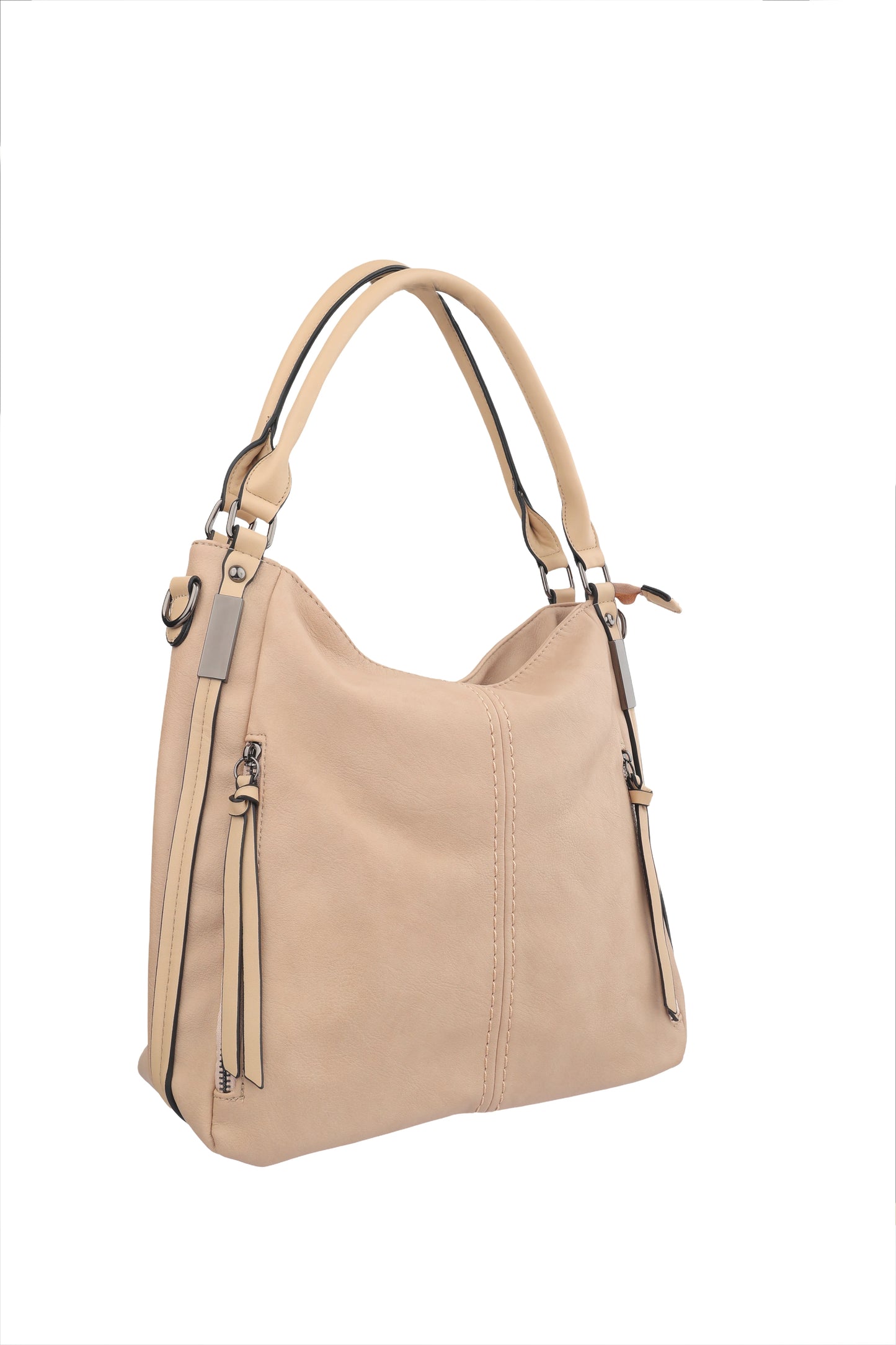 Beige Hobo Bag for Women - Large Casual Shoulder Purse