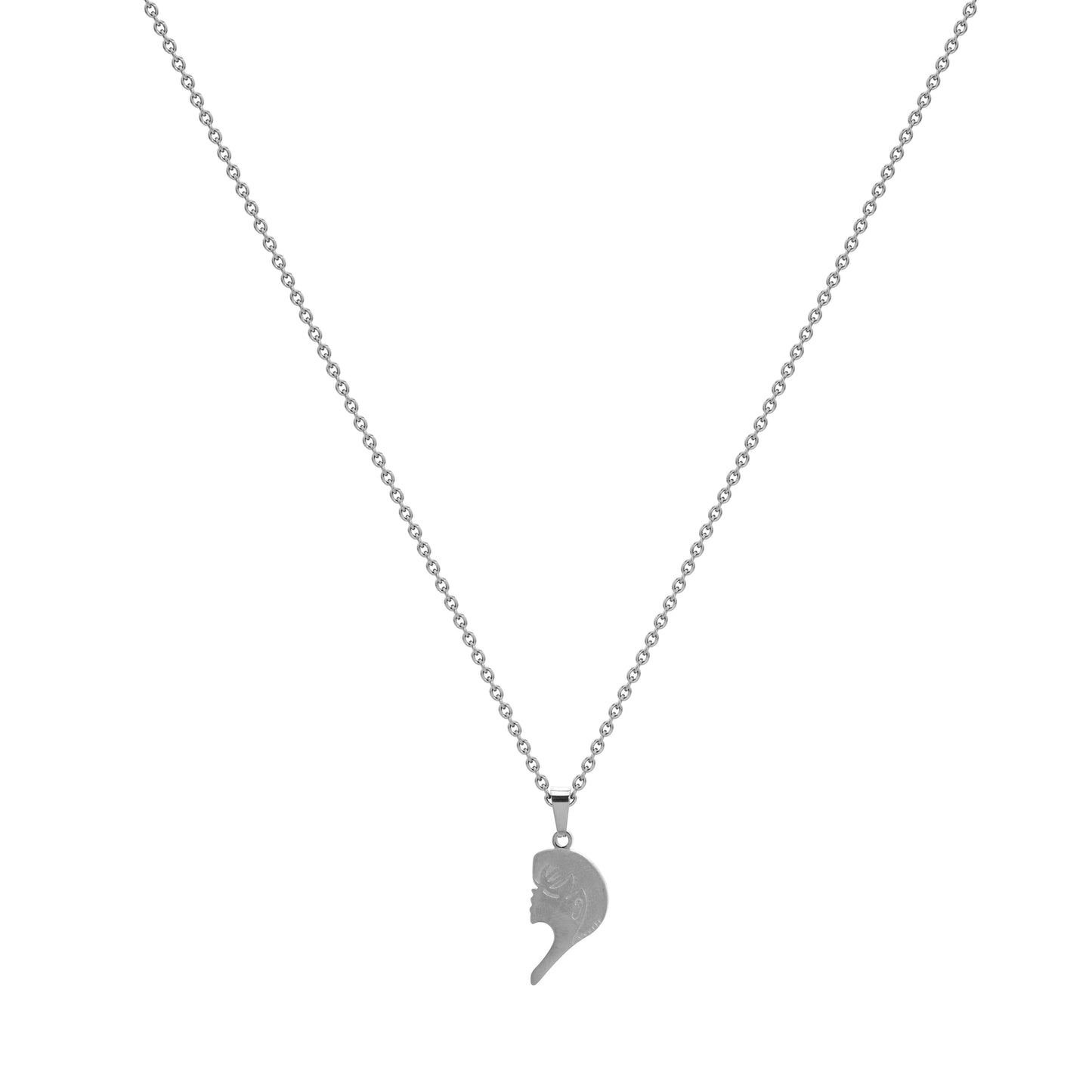 Gold-Toned Profile Pendant Necklace | Minimalist Artificial Jewellery for Men & Women