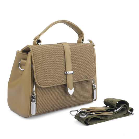 The Sienna Urban Satchel with Contrast Webbing Strap