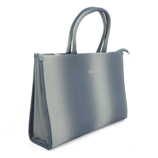 Large Grey Ombre Tote Bag for Women - Work & College