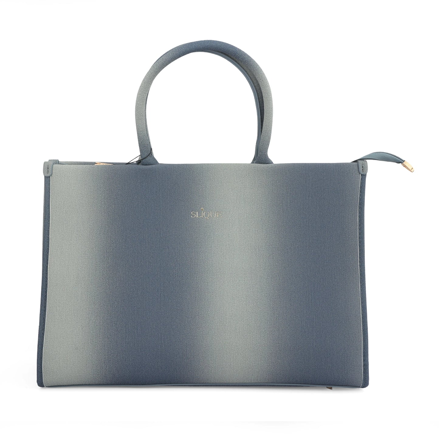 Large Grey Ombre Tote Bag for Women - Work & College