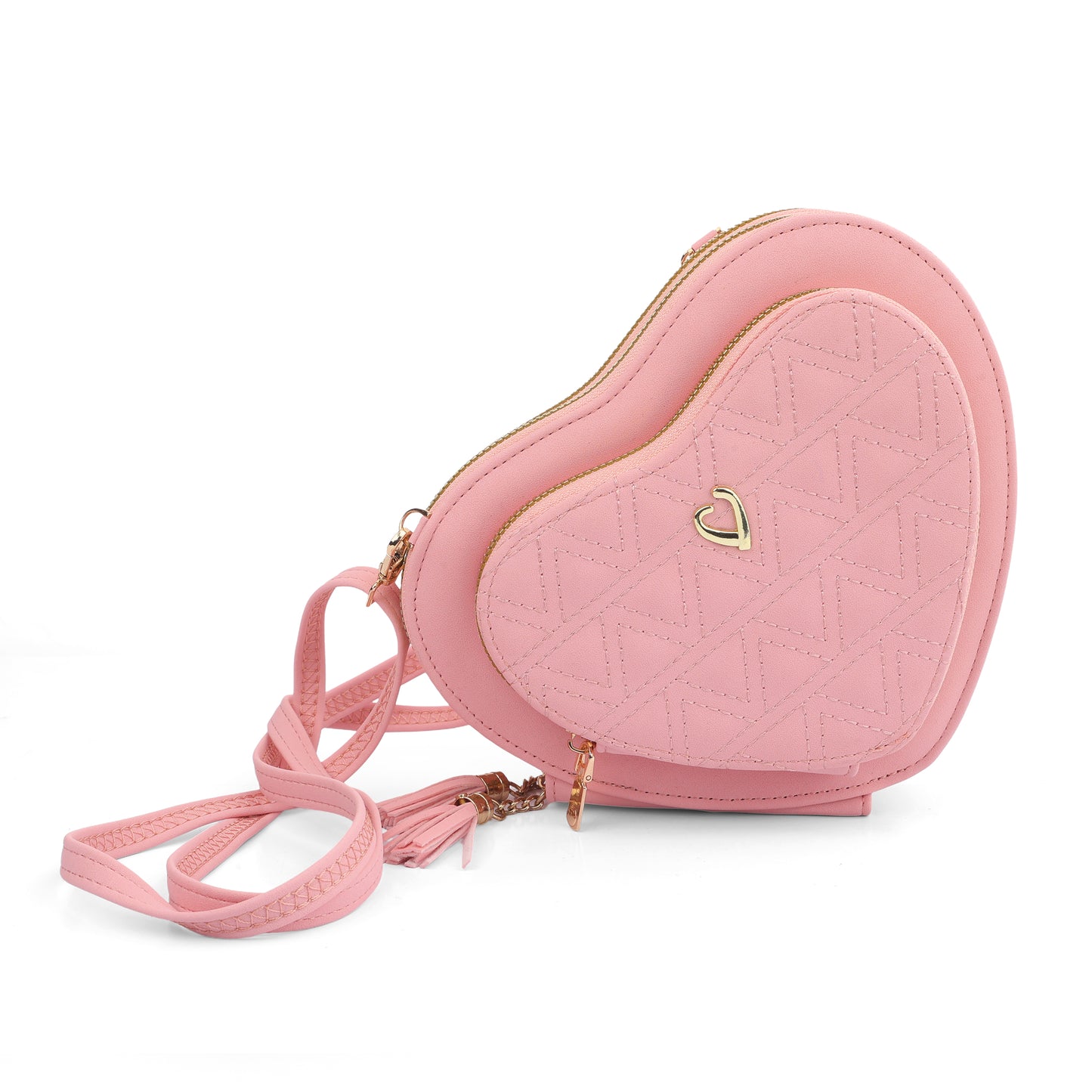 The "Amour" Quilted Heart-Shaped Sling Bag